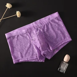 Lace Bulge Pouch Underwear For Men, Transparent Briefs With Low Waist, Tag Size L 3XL, Made Of Breathable Fabric