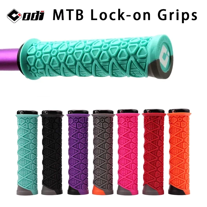 Puños de bloqueo de silicona antideslizantes y amortiguadores ODI - 22,2 mm para manillar de descenso MTB