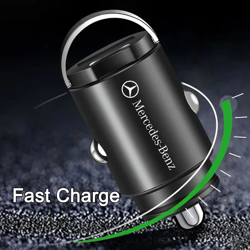 100 واط شاحن سيارة صغير شحن سريع لنظام أندرويد آيفون QC3.0 PD USB نوع C لمرسيدس بنز AMG W203 W206 W220 W205 W211 W212