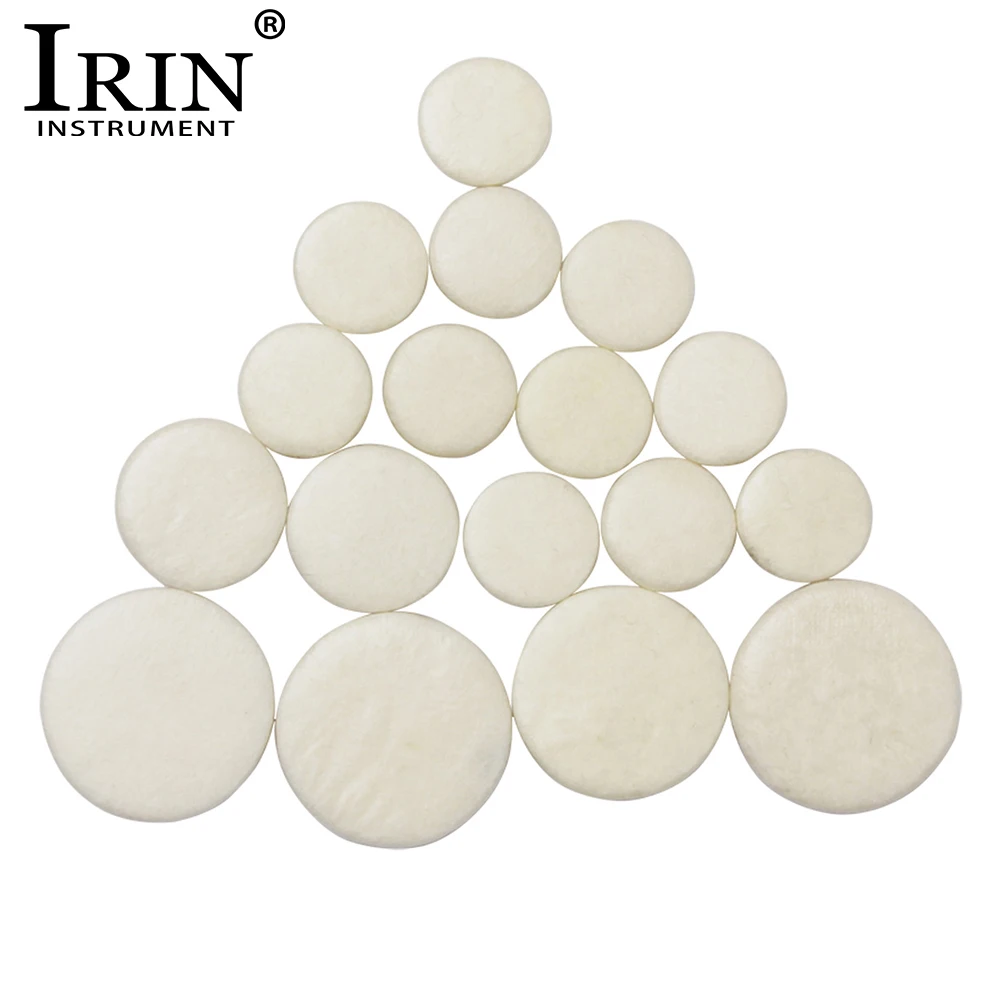 IRIN 17Pcs/Set Clarinet Pads Cork Cushion Durable Leather Pad Clarinet Button Pad Replacement Woodwind Instrument Accessories