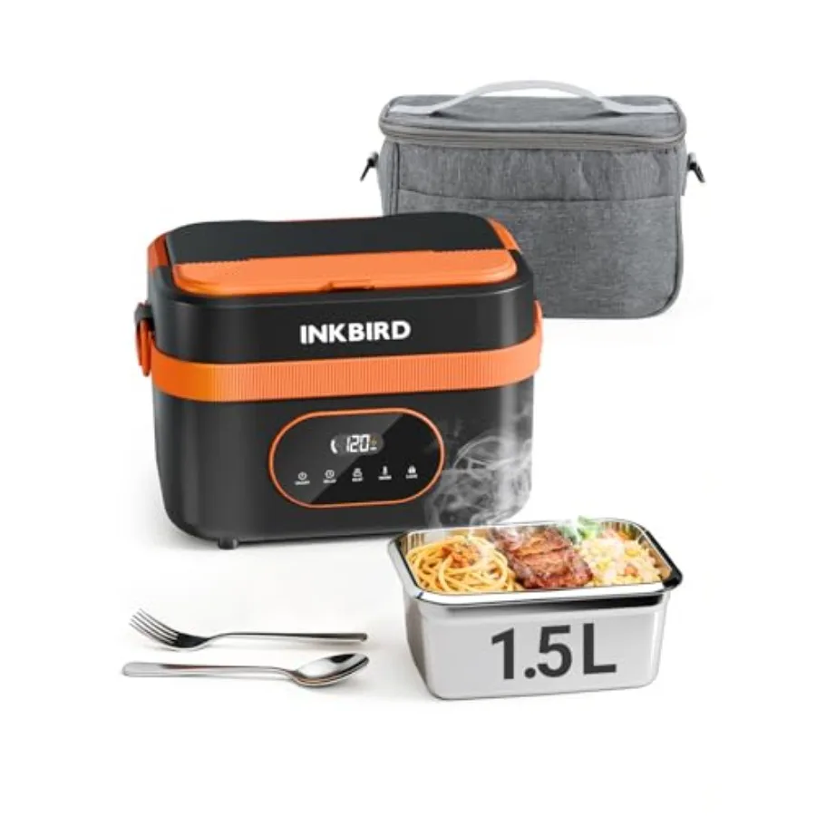 

Cordless Electric Lunch Box for Adults, 16000mAh Rechargeable Heated Lunch Box, 1.5L 60W Self-Heating Food Warmer for Men, Wome