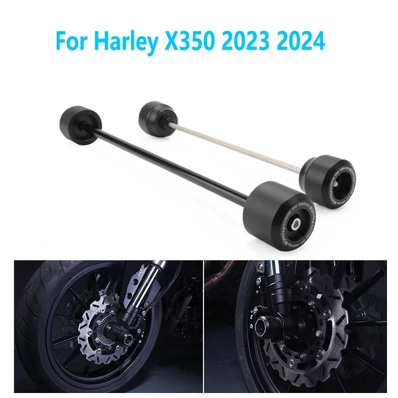 For Harley X350 2023 2024 Front Rear Fork Axle Wheel Crash Sliders Swingarm Spool Hub Pad Harley X350 Falling Protect Guard 