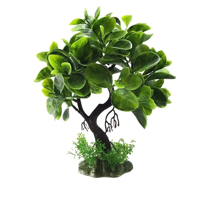 

10pcs Aquarium Landscape Simulation Plants Living Room Porch Decoration Plastic Tree