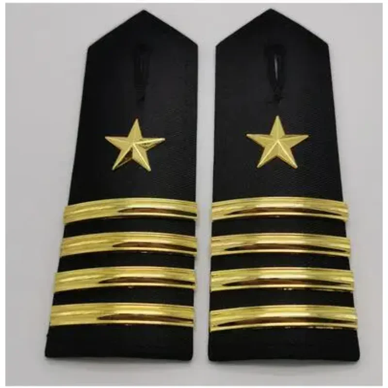 Epaulette militar de metal estrela de cinco pontas Land Force Black deve marchar