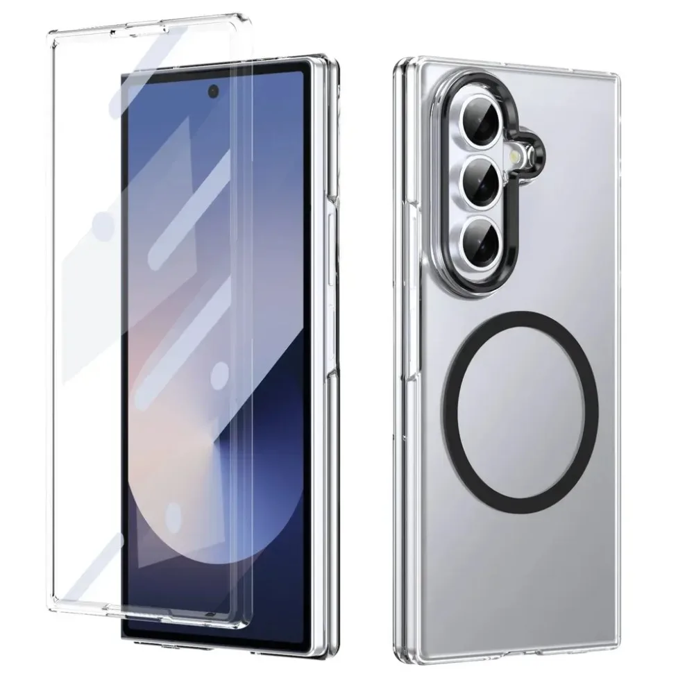 

Ultra Thin Transparent Full-pack Screen Film Magsafe Phone Case for Samsung Galaxy Z Fold7 6 5 4 3 Wireless Charge Protect Cover