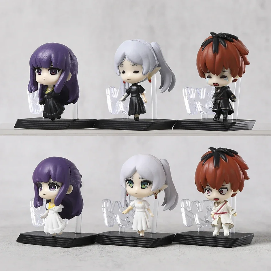 Frieren Beyond Journey's End Gashapon Shirokuro Capsule Q Figures PVC Model Toys Anime Dolls 6pcs/set