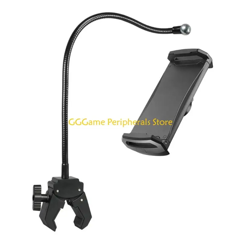 U55B Multiple Direction Tablets Holder Bendable Hose 14.5 25.5cm Clamp 4 Adjustable Poles Lengths