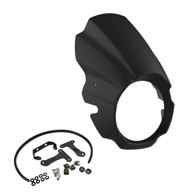 

Motorcycle Headlight Windscreen Cover, ABS Matt Black Front Cowl for KOVE Lancer, Retrofit Upgrade Accessories