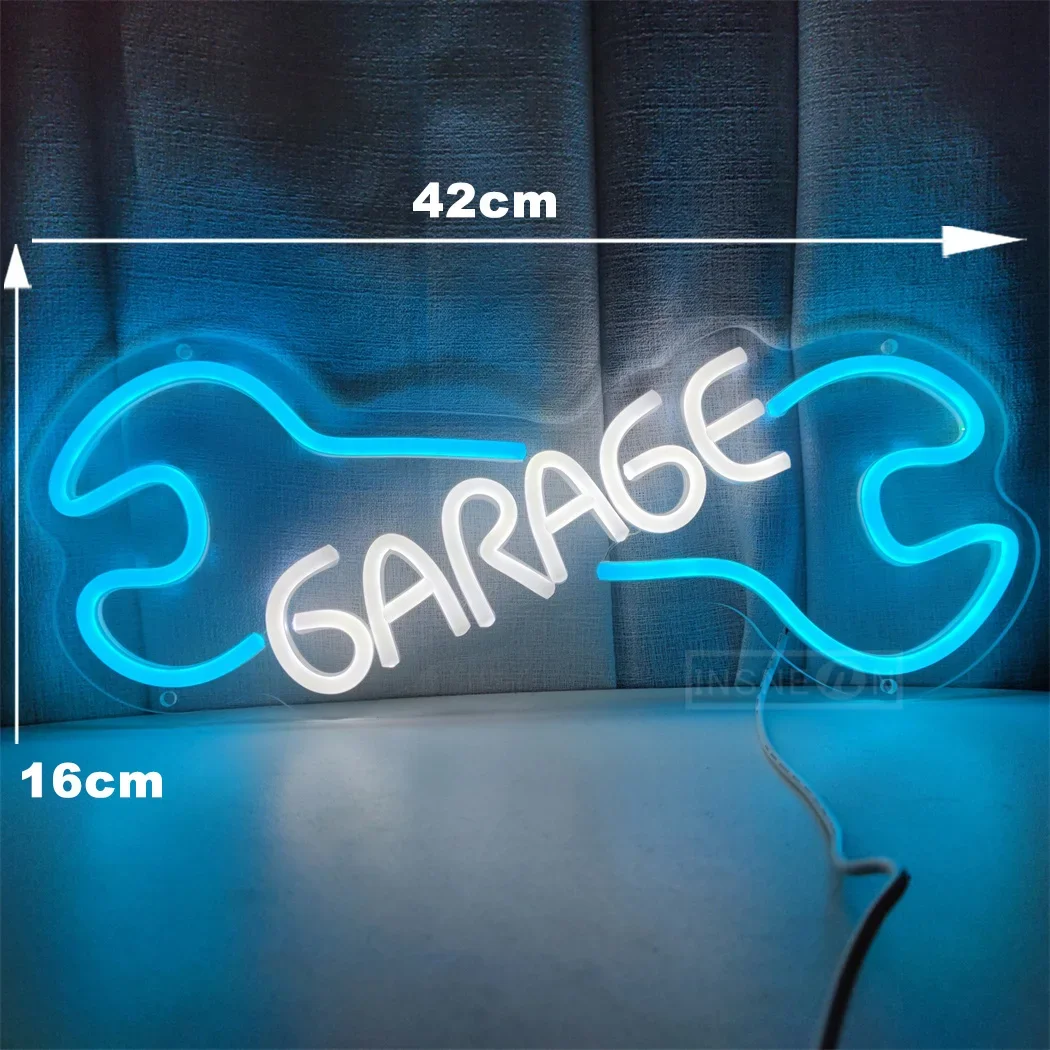 

Garage Neon Led Sign Light Auto Repair Shop Car Check Engine USB Neon Signs Bar Workshop Business Signboard Game Room Decor Wall