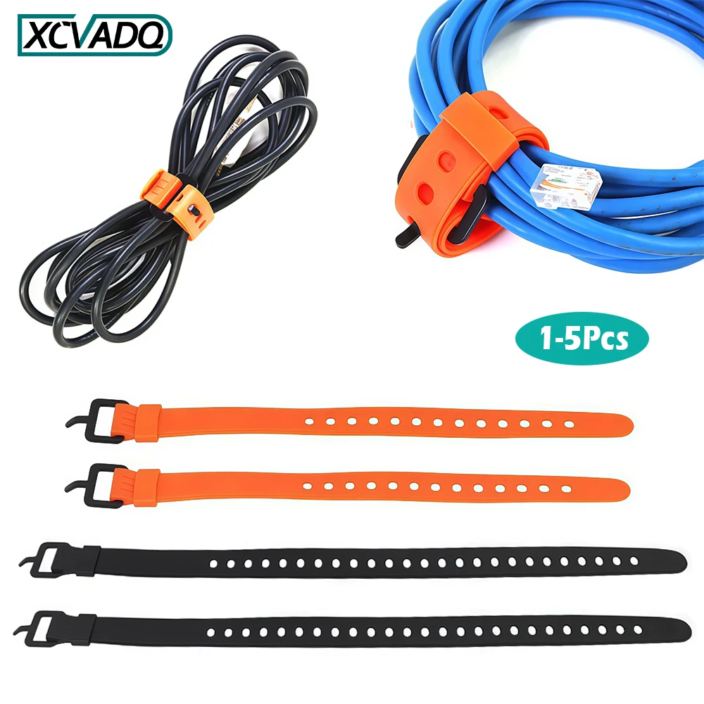 1-5Pcs Multifunctional Rubber Utility Strap,Adjustable Securing Fastening Bundling Lashing Universal Fit for Truck Cargo Luggage