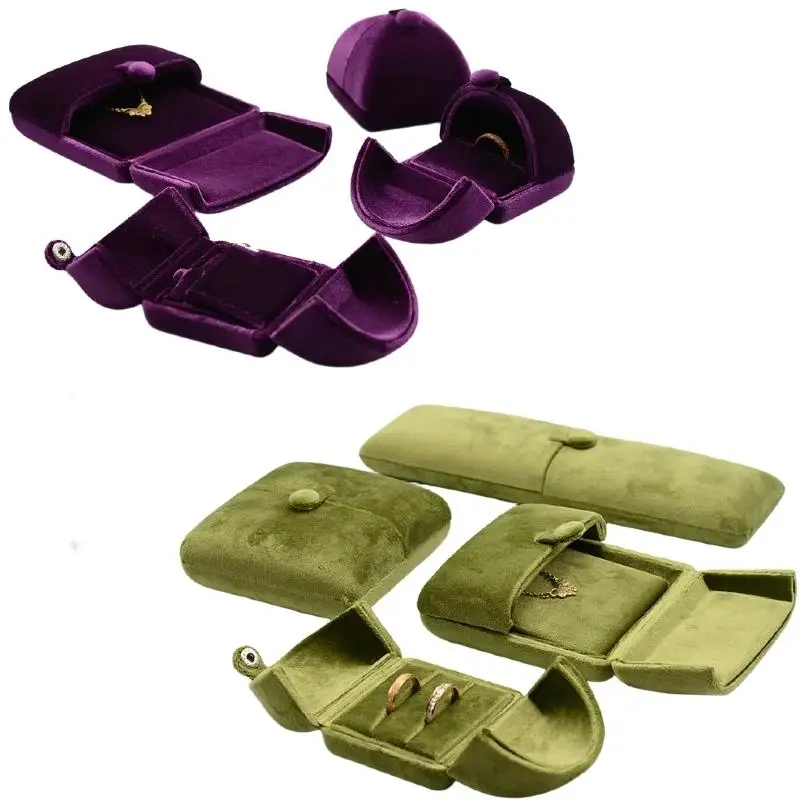 

Wedding Ring Box Magnetic Closure Luxury Pair Ring Box For Earrings Necklaces Bracelets Holder Jewelry Storage Box