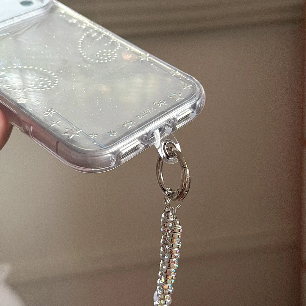 Glitzer-Engelsflügel Luxus Bling Stern Pailletten Handyhülle für iPhone 17 Pro Max 14 15 16 Pro Max 13 Schutzhülle Sturzsichere Transparente Abdeckung – Detail 18