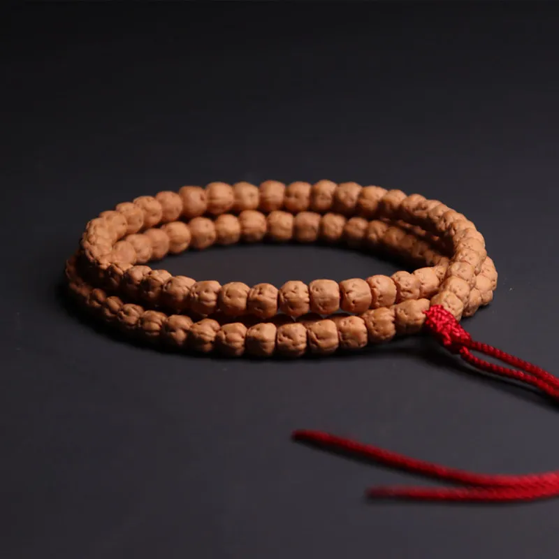 Exquisitely Crafted Buddha'S Hand Five-Clawed Golden Short-Stemmed Small Vajra Bodhi Beads 108-Piece Pumpkin-S