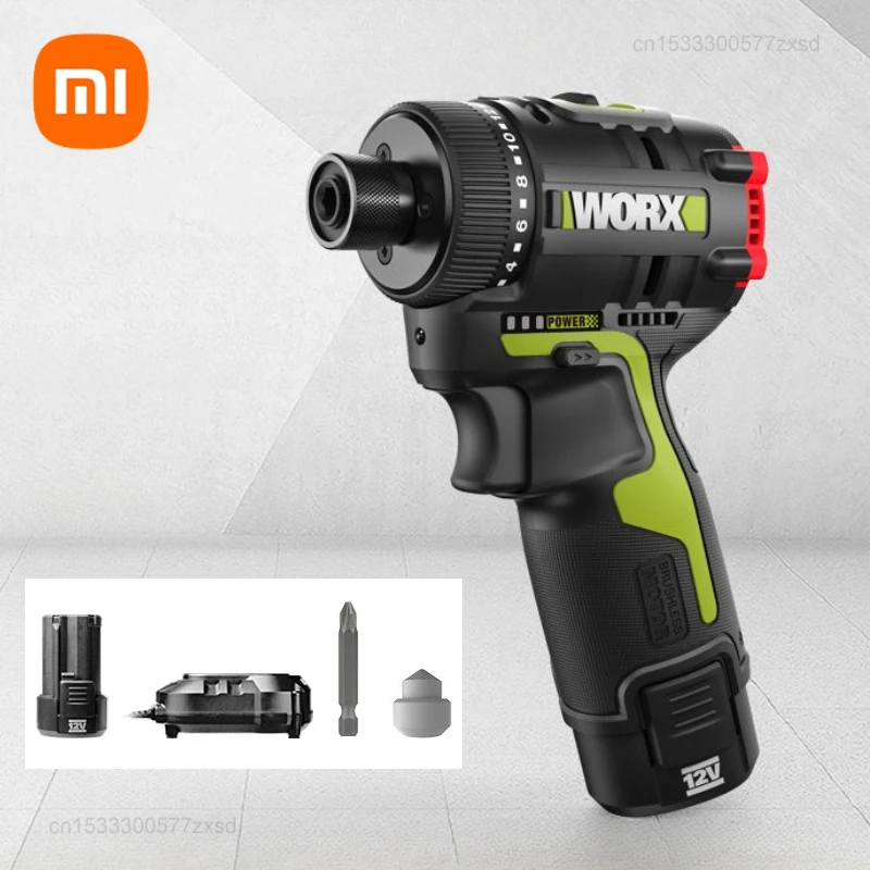 Xiaomi Worx WU129 Cordless Screwdriver Dual Speed 40Nm 12v 1800rpm Brushless Motor Adjust Torque Univeral Portable Power Tool