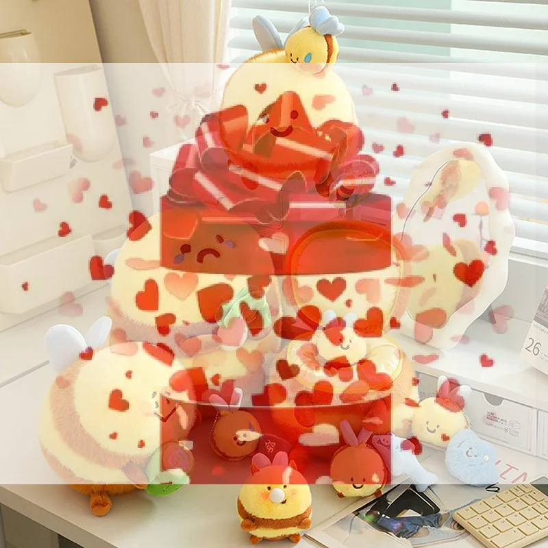 

Плюшевая игрушка-пчела 20 см, брелок для ключей, из ПП-хлопка, милая игрушка-пчела, подвеска для сумки, мультяшная пчела с выражением лица, плюшевая игрушка для детей