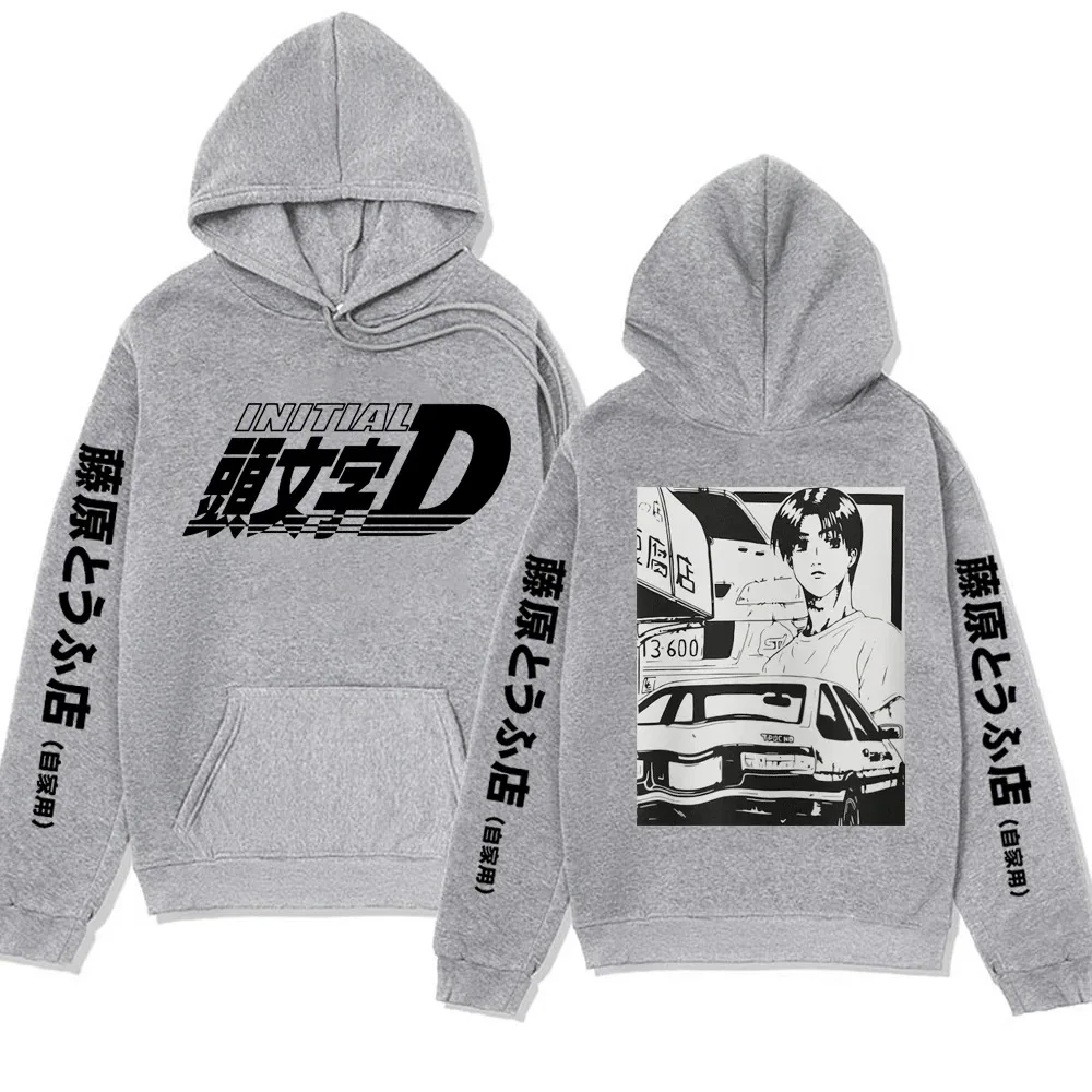 Anime Initial D AE86 Hoodie Hachiroku Shift Drift Cotton Hoody Takumi Fujiwara Tofu Shop Men Women Sweatshirts Winter Clothing