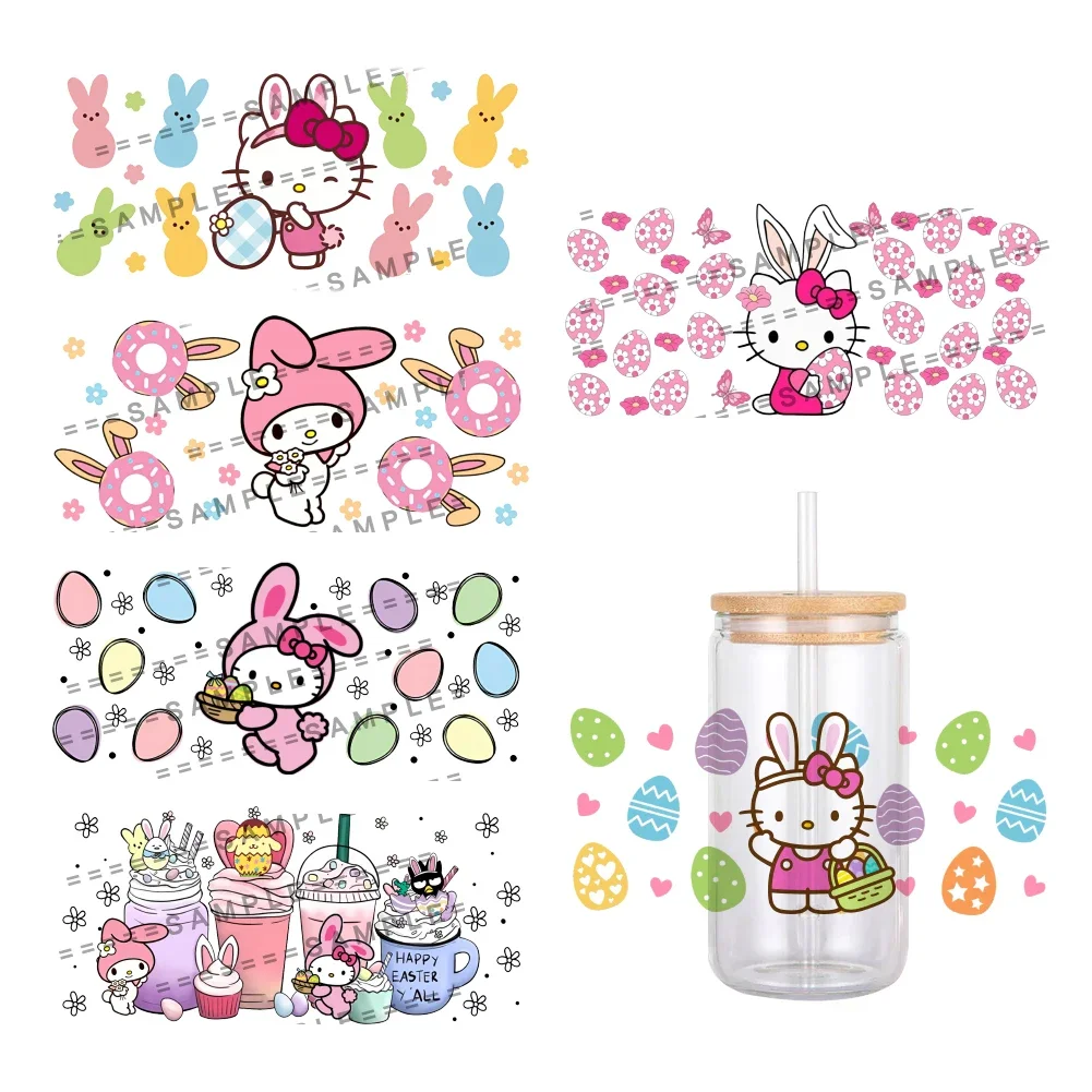 

Kawaii Sanrio Character Cartoon UV DTF Transfer Sticker Waterproof Transfers Decals For 16oz Glass Cup Wrap Stickers