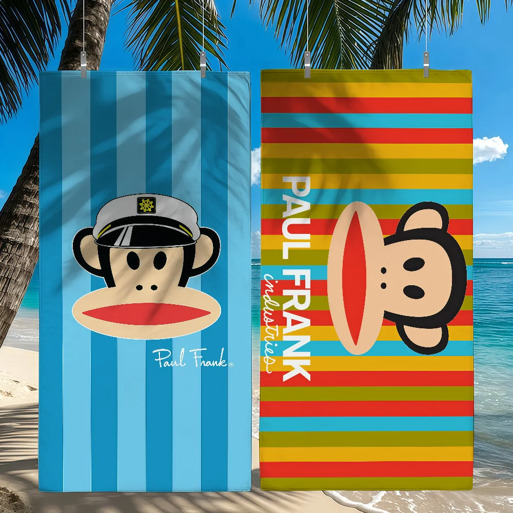 Retro Music Monkey P-Paul F-Frank Industries Quick Drying Beach Towels Are Suitable For Swimming Pools Camping Yoga And The Gym
