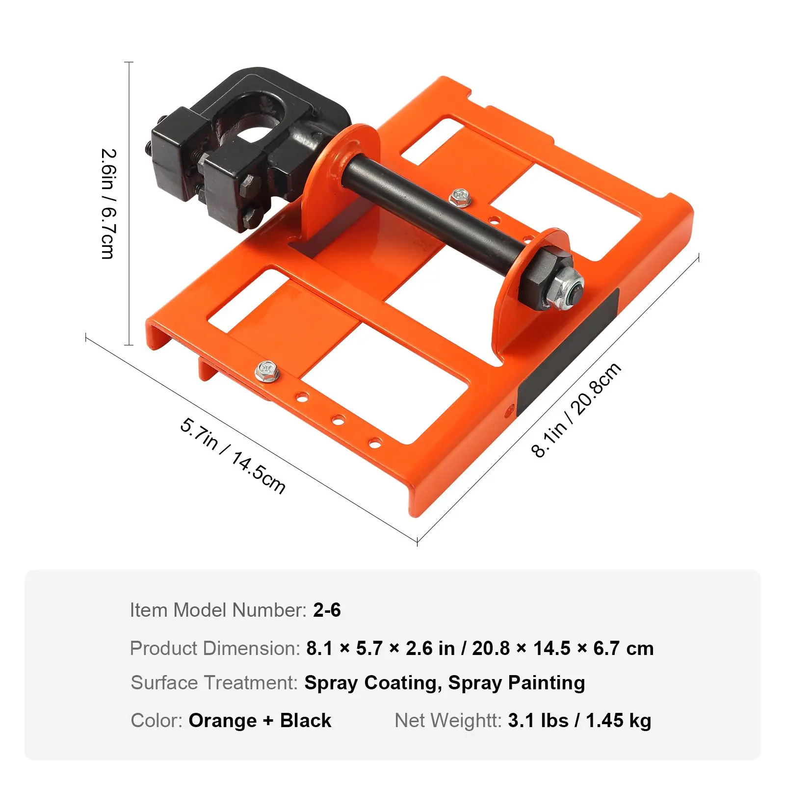 Chainsaw Mill, Vertical Lumber Cutting Guide with 2"-6" Cutting Width, Cast Iron Portable Timber Chainsaw Attachment, Lightweight Wood Timber Milling Attachment for Builders and Woodworkers
