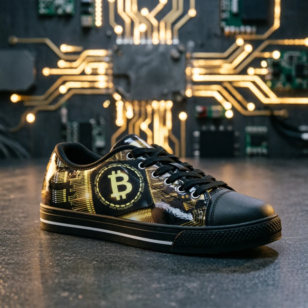 

Bitcoin Gold Coin Print Canvas Shoes Men Women Casual Sneakers Digital Currency Theme Fashion Streetwear Unisex Gift