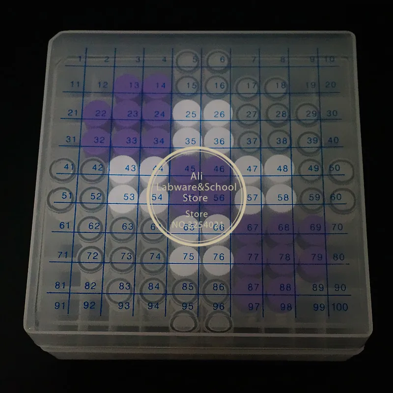 1Set Include One Piece 100- Lattice Digital Code Storage Box For Store Cryovial+100Pieces 1.8ml Plastic Refrigerating Tube