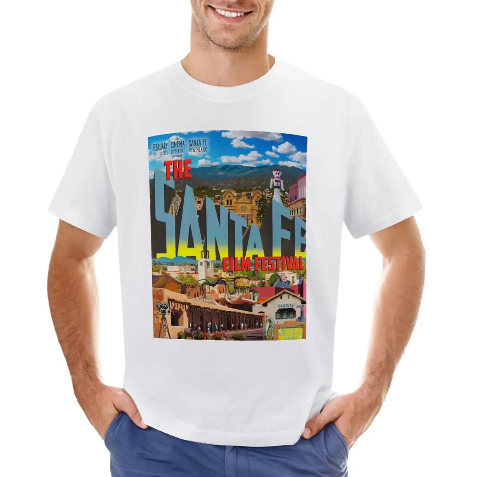 

22nd Annual Santa Fe Film Festival Official Poster T-Shirt vintage Aesthetic clothing korean fashion black t-shirts for men