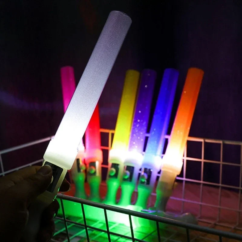 Glow Sticks 3 Modes Led Light Sticks Colorful Flashing Light Glow in The Dark Party Supplies Reusable Led Decorations