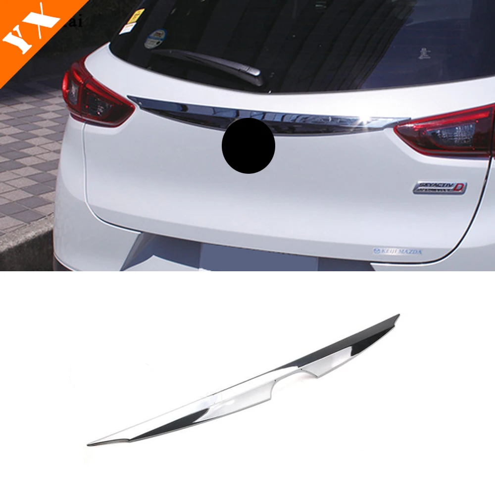 Full Set Chrome Car Exterior Headlight Trim Front Rear Fog Light Cover Side Handle Center Grill For Mazda CX3 CX-3 2016-2018