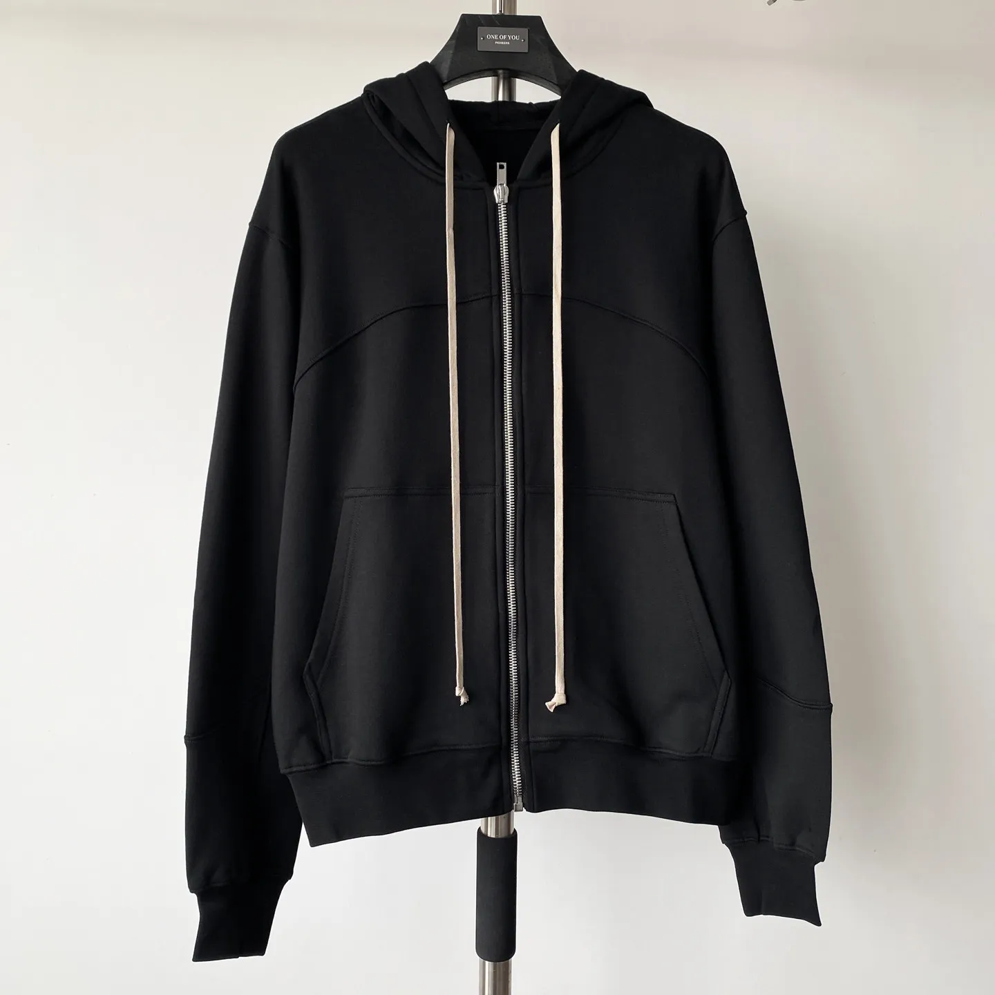 High Street RO Style Hooded Sweatshirts Women's Dark Patchwork Deconstruction Hoodie Sweatshirts Cardigan Jacket