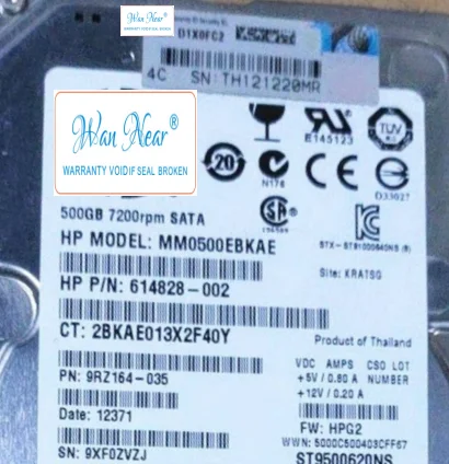 

Для 507750-B21 508035-001 614828-002 500GB 7,2 K RPM 2,5 "SATA