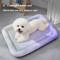 Summer Pet Ice Pads Cold Silk Cool Feeling Dog Beds Skin-friendly Breathable Neck-protecting, Cat Beds, Gradient Color Series