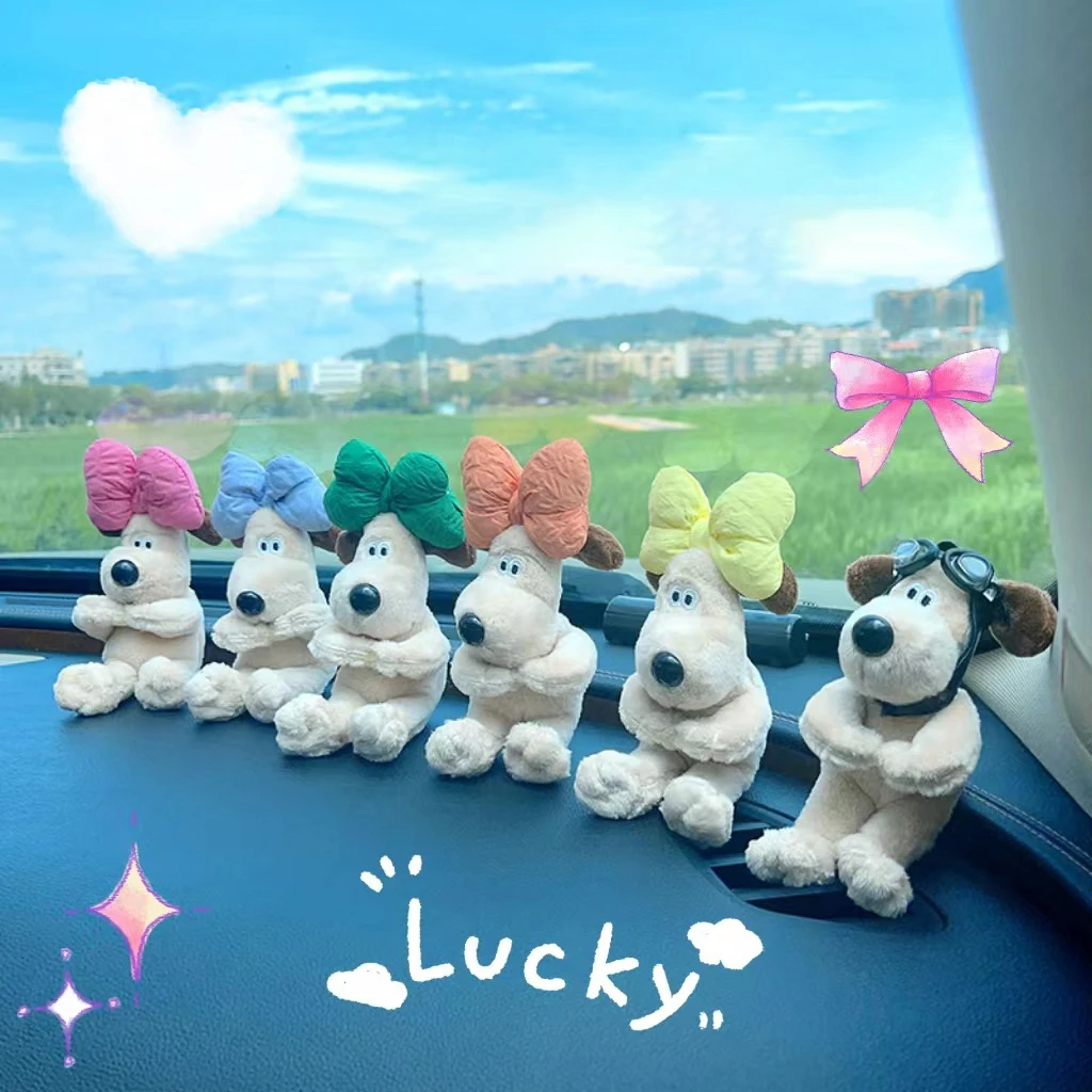 1pc Dog Plush Toy Car Ornament Wiper Shift Grip Ornament Doll Cheap Car Plush Doll Idea Gift Car Ornament for Birthday Gifts and