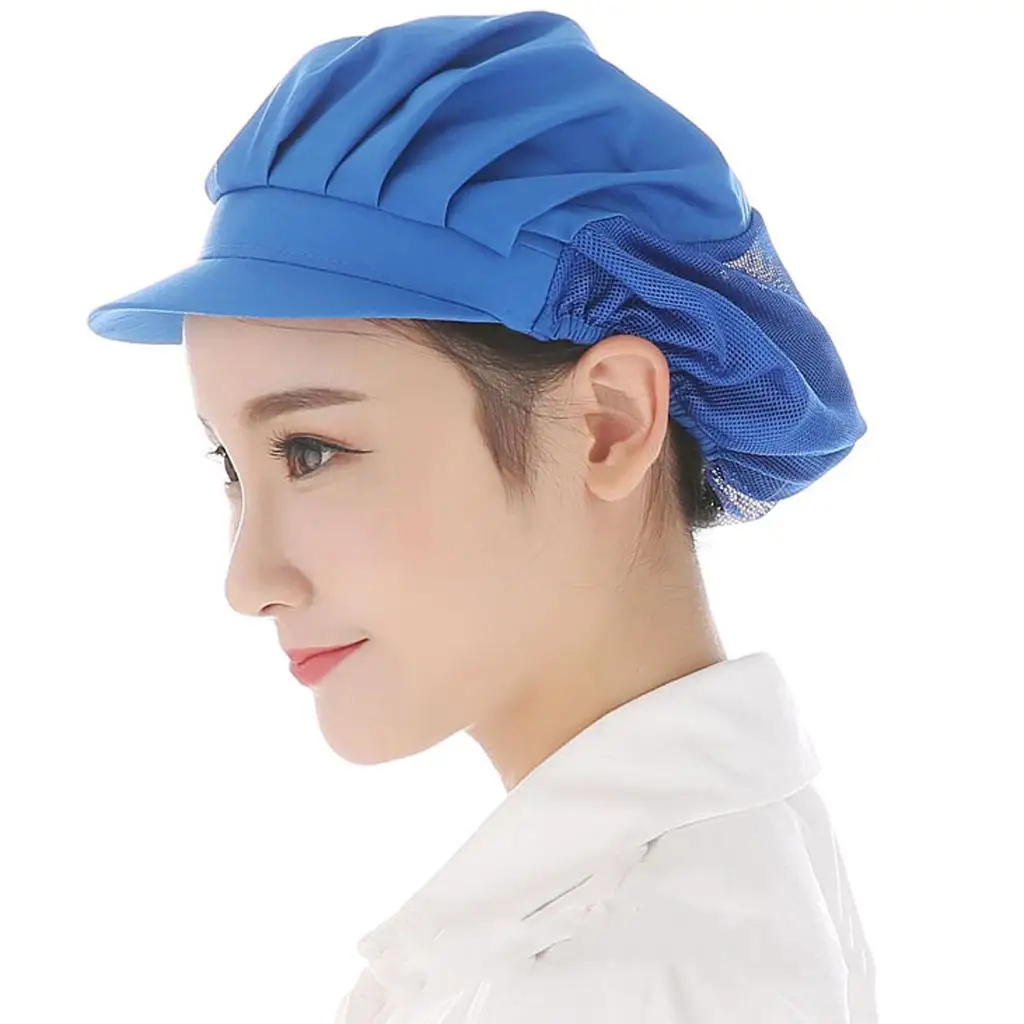 Breathable Mesh Top Catering Baker Kitchen Cook Chef Hat Cap Adjustable