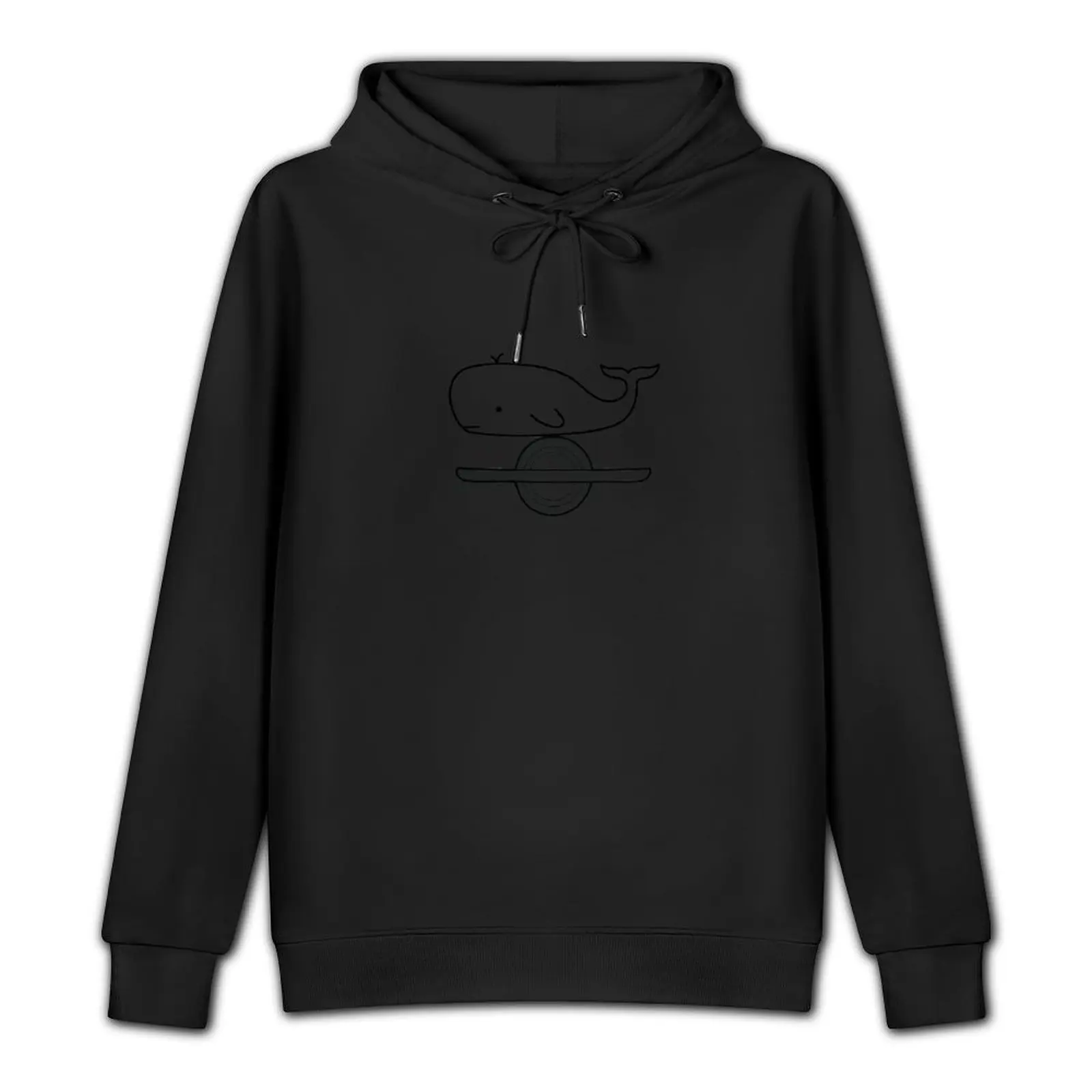 Onewheeling Whale Outline Pullover Hoodie men's sweat-shirt set blouse autumn clothes graphic t shirts men hoodie graphic