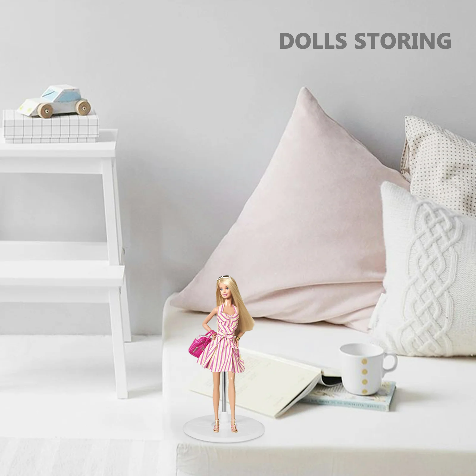 

Adjustable Stand Solid Abs Stainless Steel Minimalist Figure Display Holder For Shelf Decor Action Figure Stand