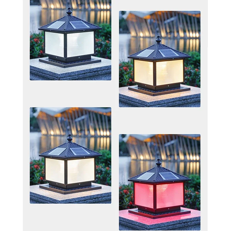 ALBERT Solar Post Lamp LED Outdoor Creative Simple Pillar Lights Waterproof IP65 for Home Villa Hotel Courtyard Porch