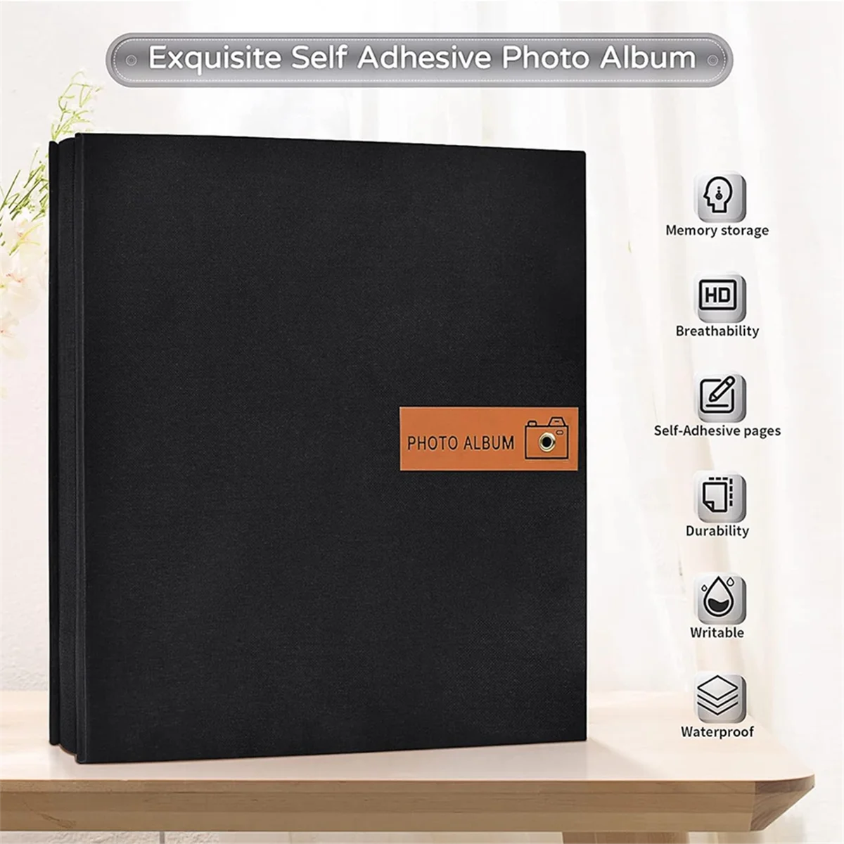 Large Photo Album, Simple and Large Capacity, Photo Card Box, Suitable for Baby Family Anniversary Wedding Photo Storage