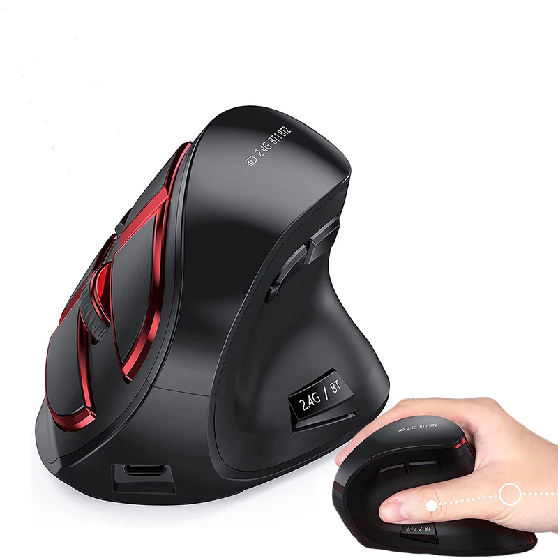 

Ergonomic Mouse Wireless Vertical Mouse Rechargeable Optical Mice for Multi-Purpose Compatible with Mac Windows Computers