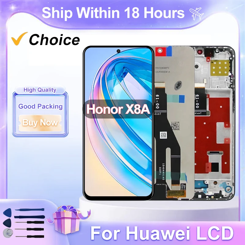 IPS For Honor X8A LCD CRT-LX1 CRT-NX1 Display Touch Screen Replace Parts For Huawei Honor 90 Lite LCD Display Display Assembly