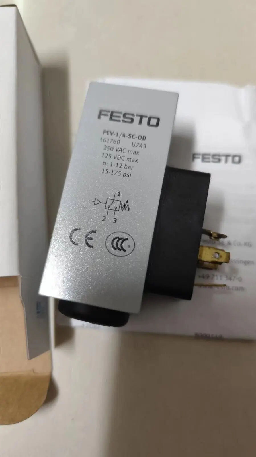 1 pcs FESTO PEV-1/4-SC-OD 161760 Pressure Switch