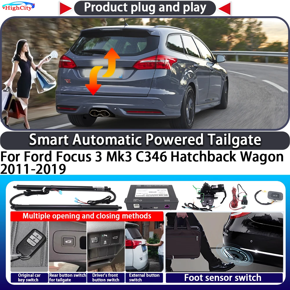 Für Ford Focus 3 Mk3 C346 Schrägheck Kombi 2011-2019 Intelligente Automatische Elektrische Heckklappe mit Schlüsselsteuerung