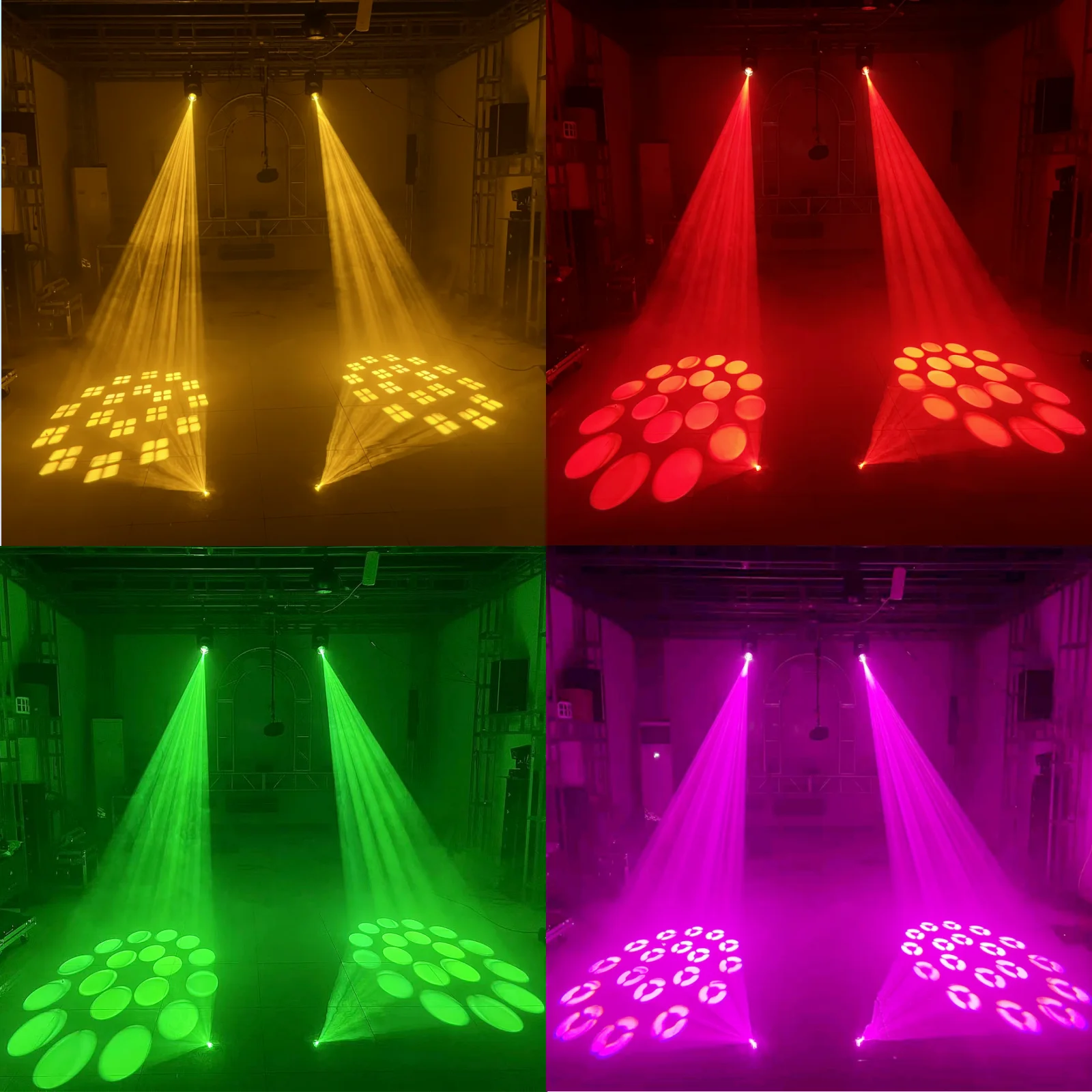 2 قطعة 150 واط LED تتحرك إضاءة أمامية شعاع صغير وبقعة 18 المنشور الدورية 8 ألوان و 8 Gobos DJ ديسكو بار ستروب ديسكو أضواء