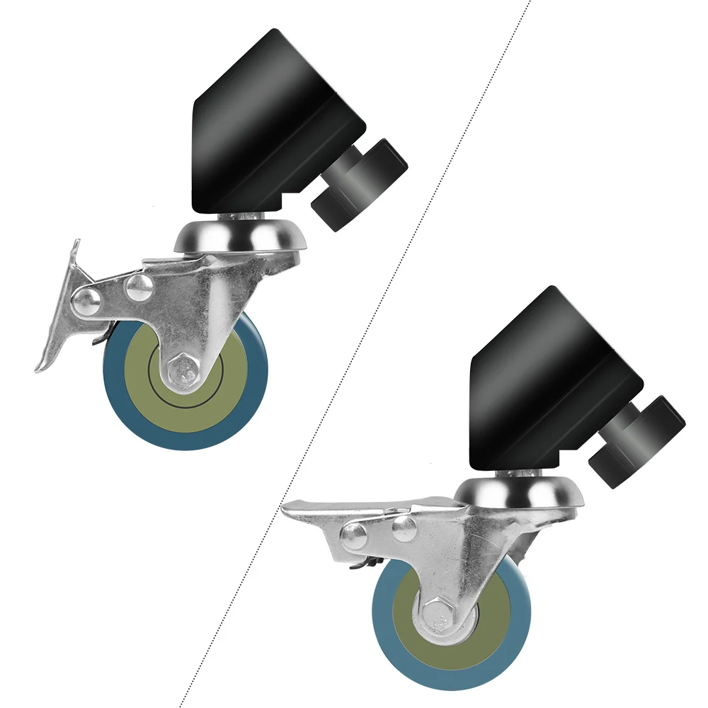 22MM 3Pcs C-Stand Swivel Caster Wheel Set  Diameter For Photography Heavy Duty Stainless Steel C-Stand Special Wheel Accessories