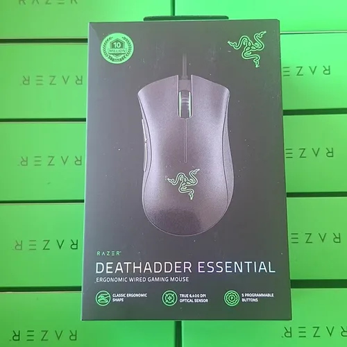 Razer DeathAdder Essential Ratón para juegos por cable/ratones con cable 6400DPI 5 botones independientes para ordenador portátil PC Gamer