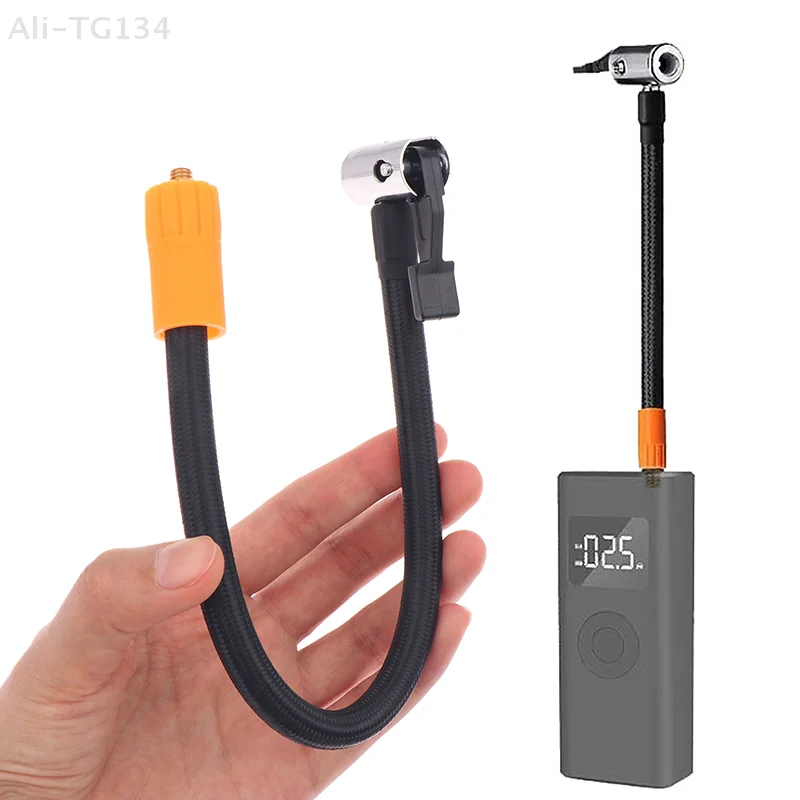 30CM Fine Thread Car Tire Air Inflator Hose with M6 Locking Air Chuck And Standard Tire Valve - 1 Piece Inflation Hose Adapter