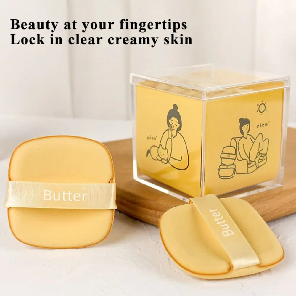 1/2/6/8/12PCS Butter Biscuit Powder Puff Double Side Square Breathable Makeup Tools Ultra Soft Liquid Foundation Puff