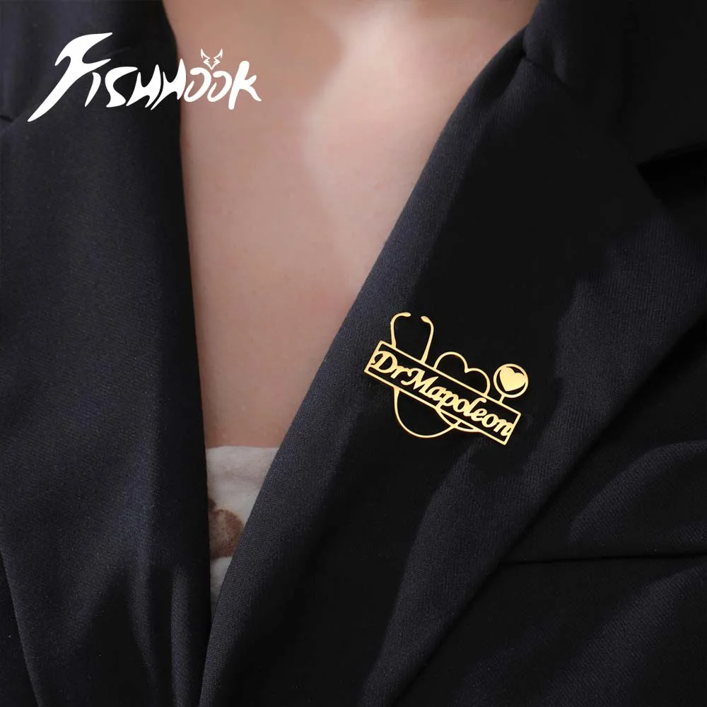 

Hospital Doctor Nurse Dentist Personalized Brooch Name Tag ID Custom Logo Pin Breastpin Metal Badge for Woman Men Stainless