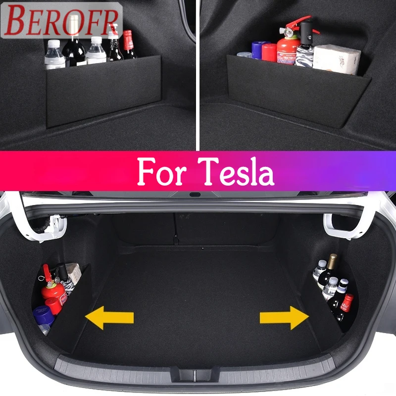 Divisorio per bagagliaio dell\'auto per Tesla Model Y Model 3 2019-2024 accessori per scatola di coda dell\'organizzatore del piatto del bagagliaio