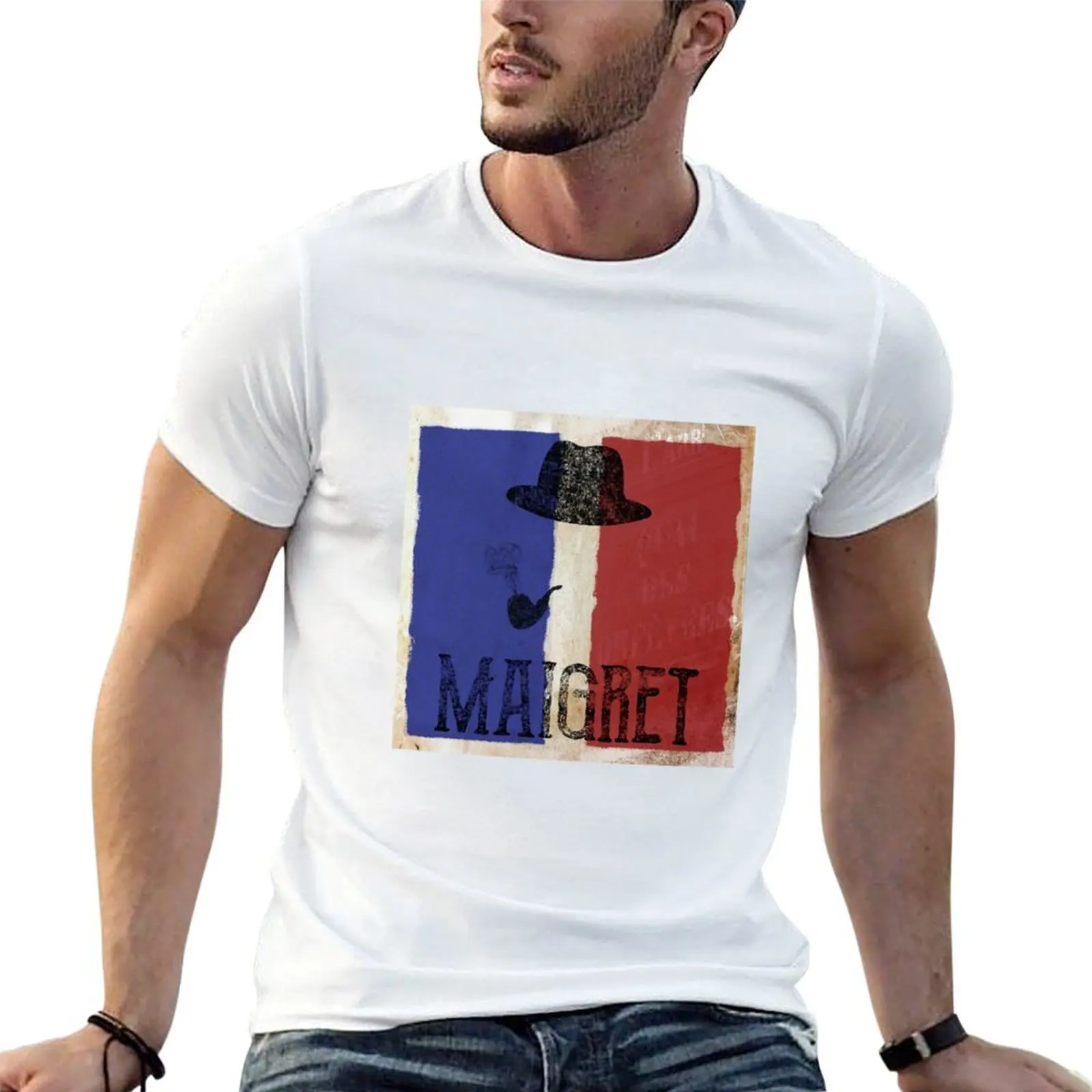 Camiseta Commissaire Maigret, camisetas para hombre, paquete de camisetas blancas para hombre, camisetas de algodón para hombre, camiseta gráfica divertida