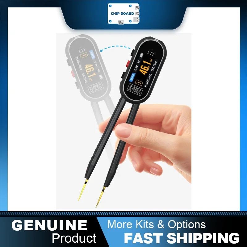 ALIENTEK LT1 LCR tester performs diode, continuity, capacitance, inductance, and resistance measurements with ESR capability